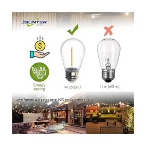 Jslinter S14 Tira de luces LED para exteriores de 1 W_3
