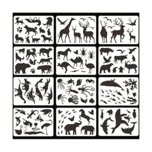 Plantillas de plástico reutilizables para dibujar 12_3