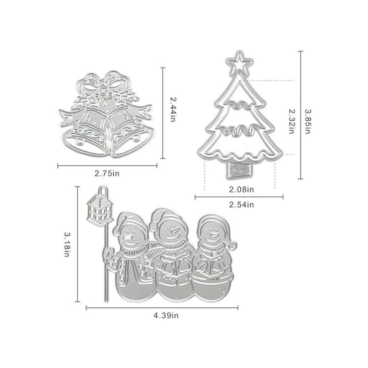 Plantilla de metal para manualidades con diseño de árbol