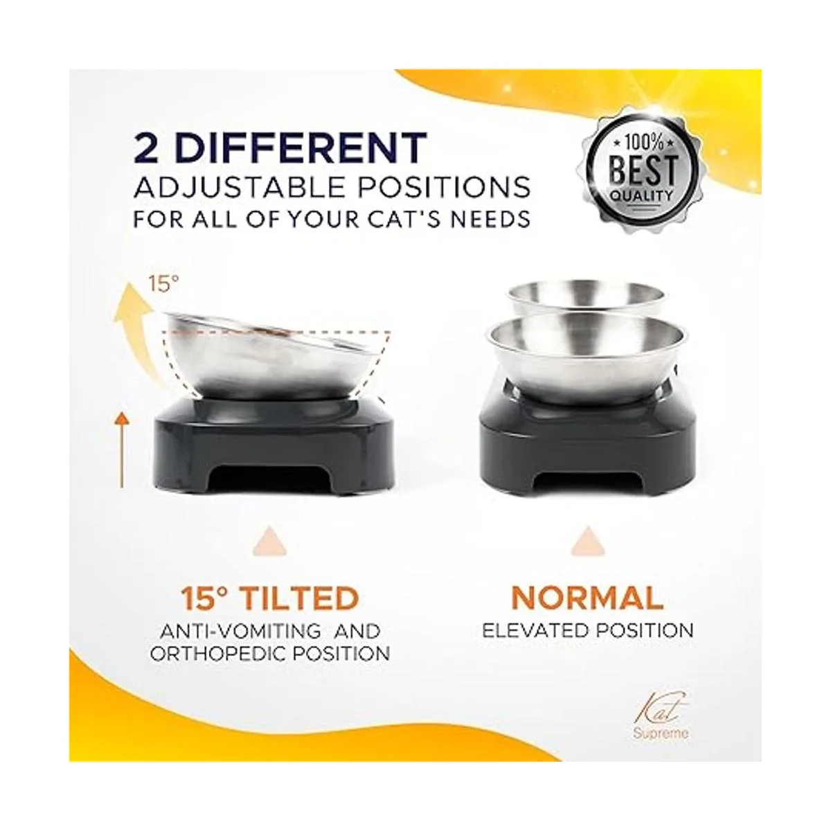 KatSupreme Cuencos inclinados para comida para gatos_2