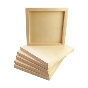 Owevvin Juego de 6 paneles de madera sin terminar 8.0 x