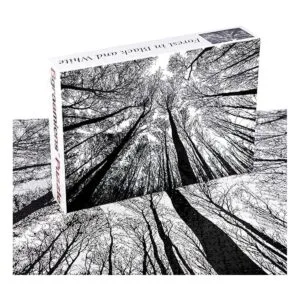 Bgraamiens Puzzle Bosque en blanco y negro 1000 piezas_2