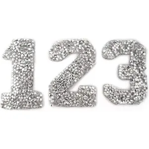 10 parches de diamantes de imitación número 0 9 de