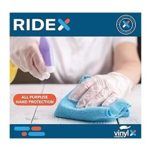 Ridex Medical Guantes desechables de vinilo transparente_4