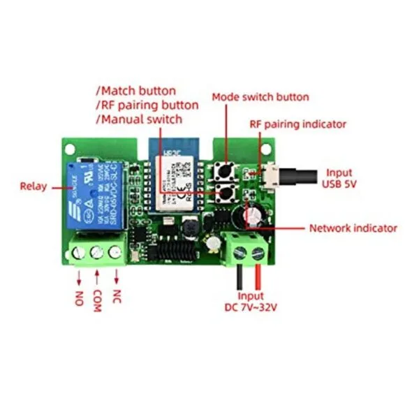 MHCOZY Módulo de relé inteligente inalámbrico WiFi para_3