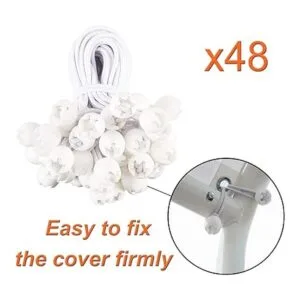 Thanaddo Lona resistente de 11 x 20 pies con 48 cuerdas