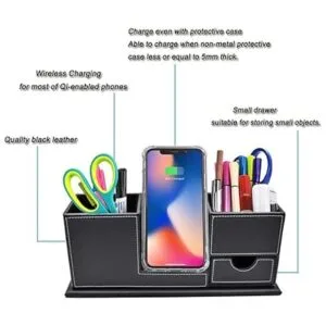 TKDY Organizador de cargador de teléfono inalámbrico de_5
