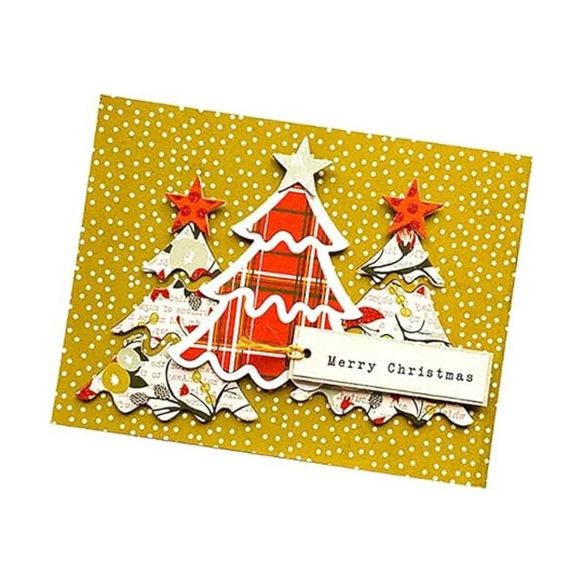 Plantilla de metal para manualidades con diseño de árbol