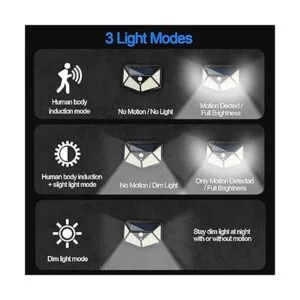 TMANGO Luces solares para exteriores 100 LED3 modos de_3