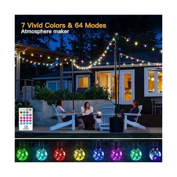 Cadena de luces LED para exteriores Ollny G40 para patio_2