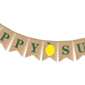 SWYOUN Burlap Happy Sukkot Banner Sukkah judío fiesta_3