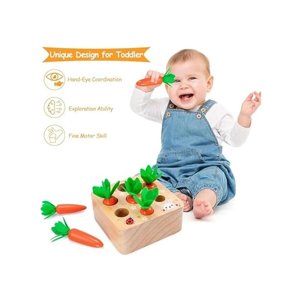 AOJOYS Montessori Juguetes de Pascua para bebés de 1 a 3_3