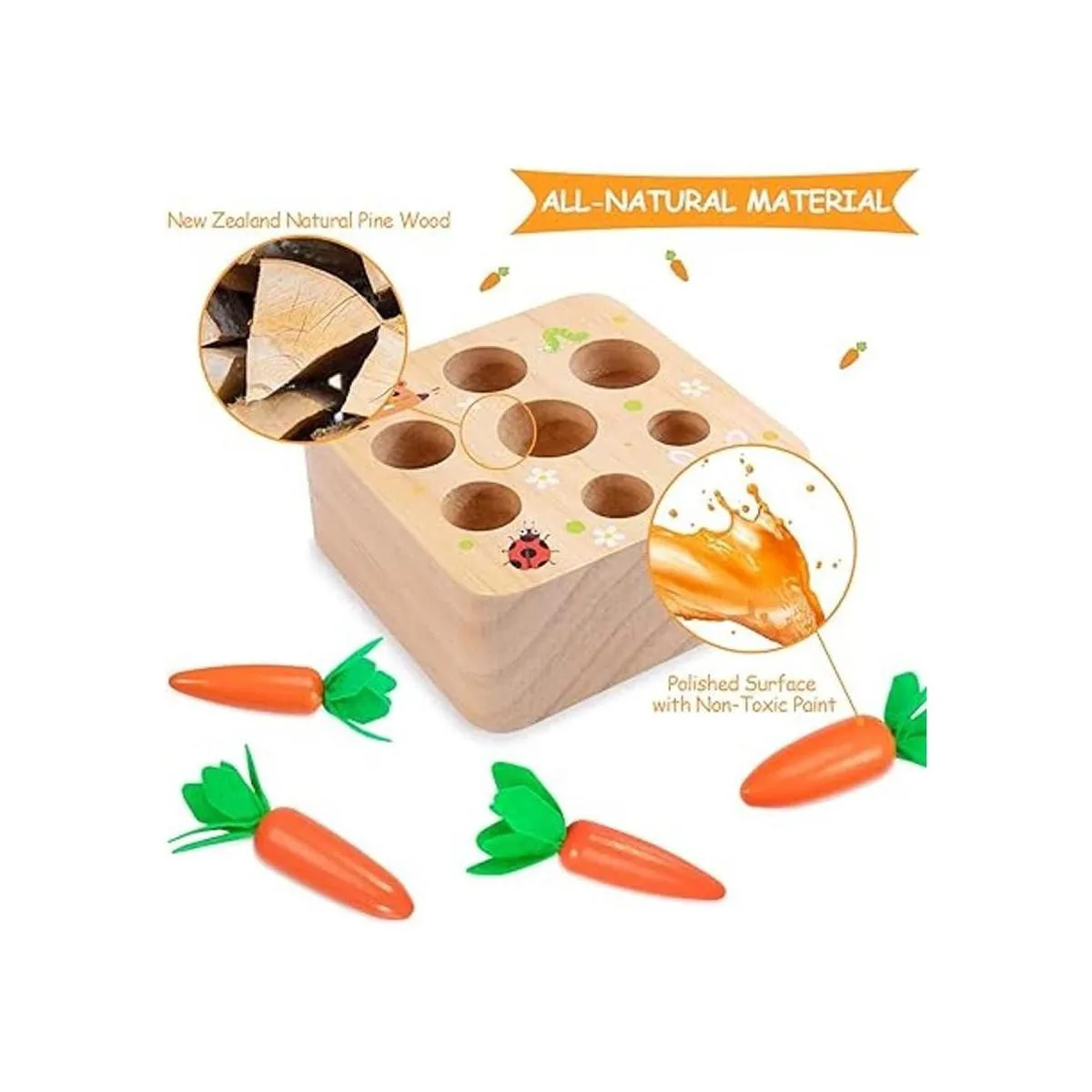 AOJOYS Montessori Juguetes de Pascua para bebés de 1 a 3_5