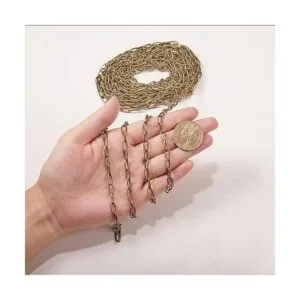 SUNNYCLUE Collar de cadena de eslabones de bronce antiguo