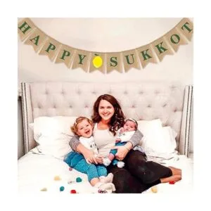 SWYOUN Burlap Happy Sukkot Banner Sukkah judío fiesta_2