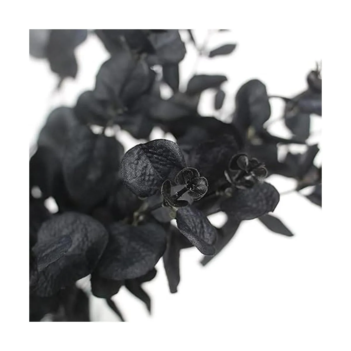 Tinsow 5 tallos de eucalipto artificiales negros ramas de