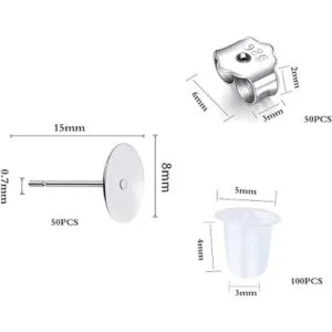 150 pendientes chapados en plata de ley 925 con_2