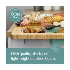 Brimley Tabla de cortar de bambú con 4 recipientes_2