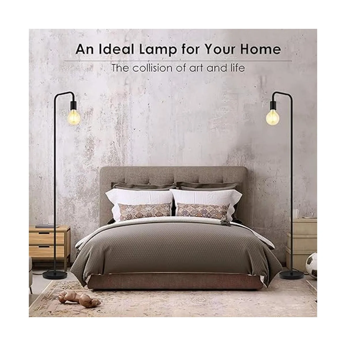 Lámpara de pie industrial. Lámpara de pie de 63 pulgadas_2