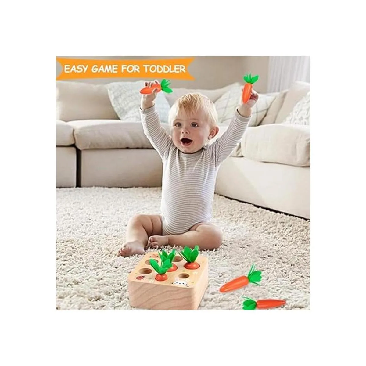 AOJOYS Montessori Juguetes de Pascua para bebés de 1 a 3_6