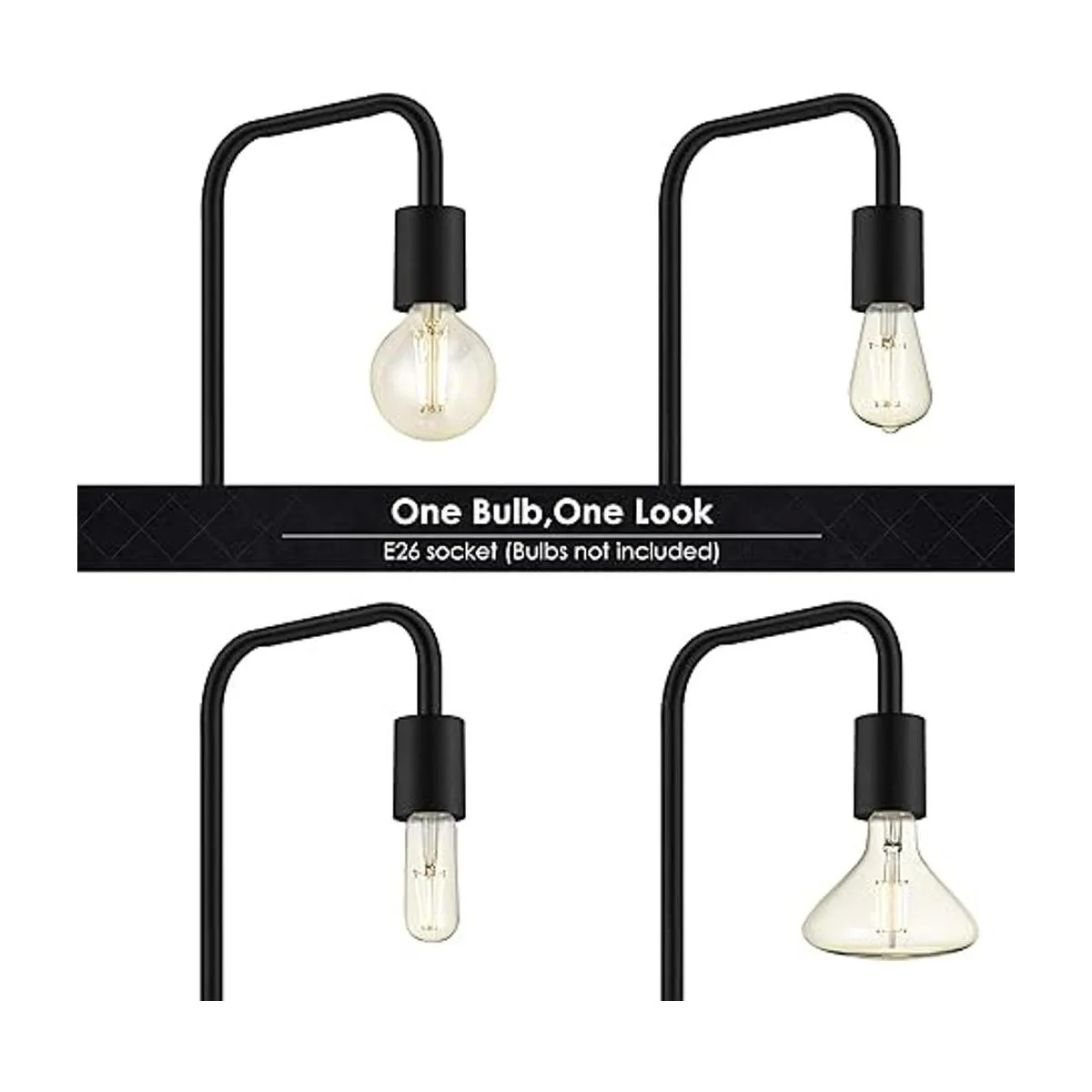 Lámpara de pie industrial. Lámpara de pie de 63 pulgadas_3