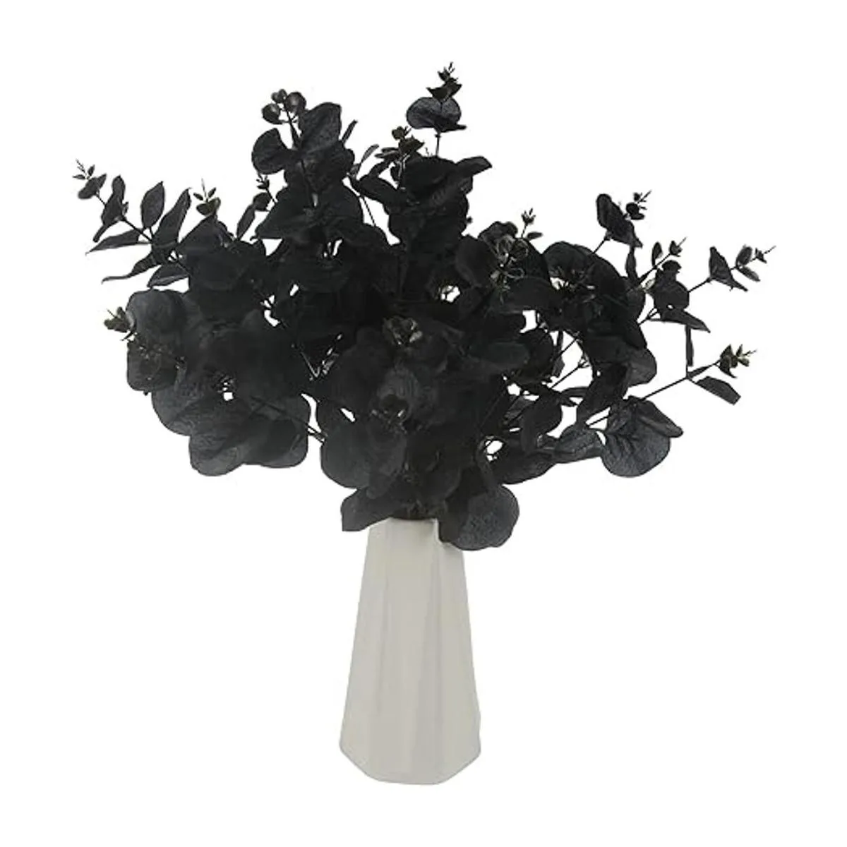 Tinsow 5 tallos de eucalipto artificiales negros ramas de