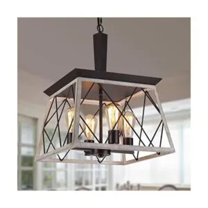 QS Lámpara de araña vintage de granja lámpara colgante_1