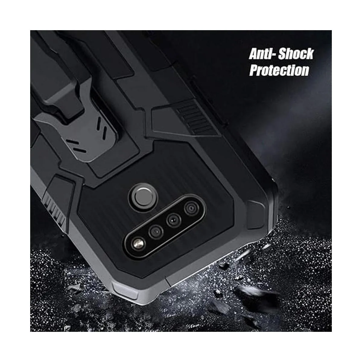 Funda para teléfono LG K51 con protector de pantalla de_2