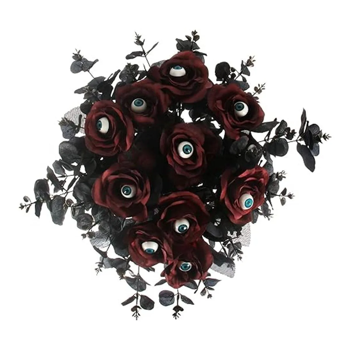 Tinsow 5 tallos de eucalipto artificiales negros ramas de