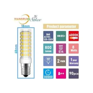 E14 bombillas LED E14 base europea 8 W de luz LED_2