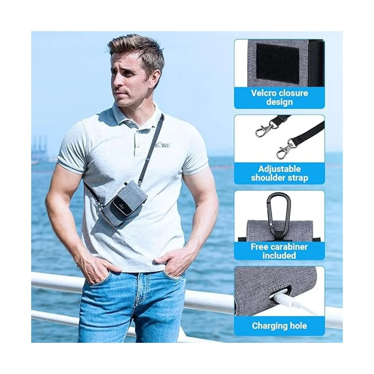 KIWIFOTOS Bolsa de viaje de doble capa con correa para el_2