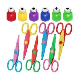 Juego de 12 tijeras creativas y perforadoras findTop para