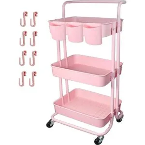Piowio Carrito rodante de 3 niveles organizador