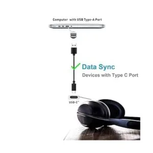Cable de carga USB C para Sony WH1000XM4 WH1000XM5_3