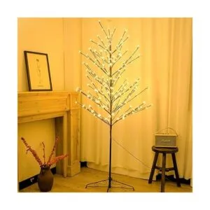 Snokip 6Ft 208 LED Lighted Cherry Blossom Tree Decorate_5