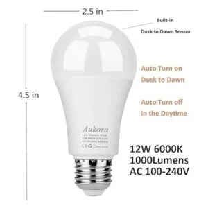 Aukora Paquete de 4 bombillas de luz del atardecer al