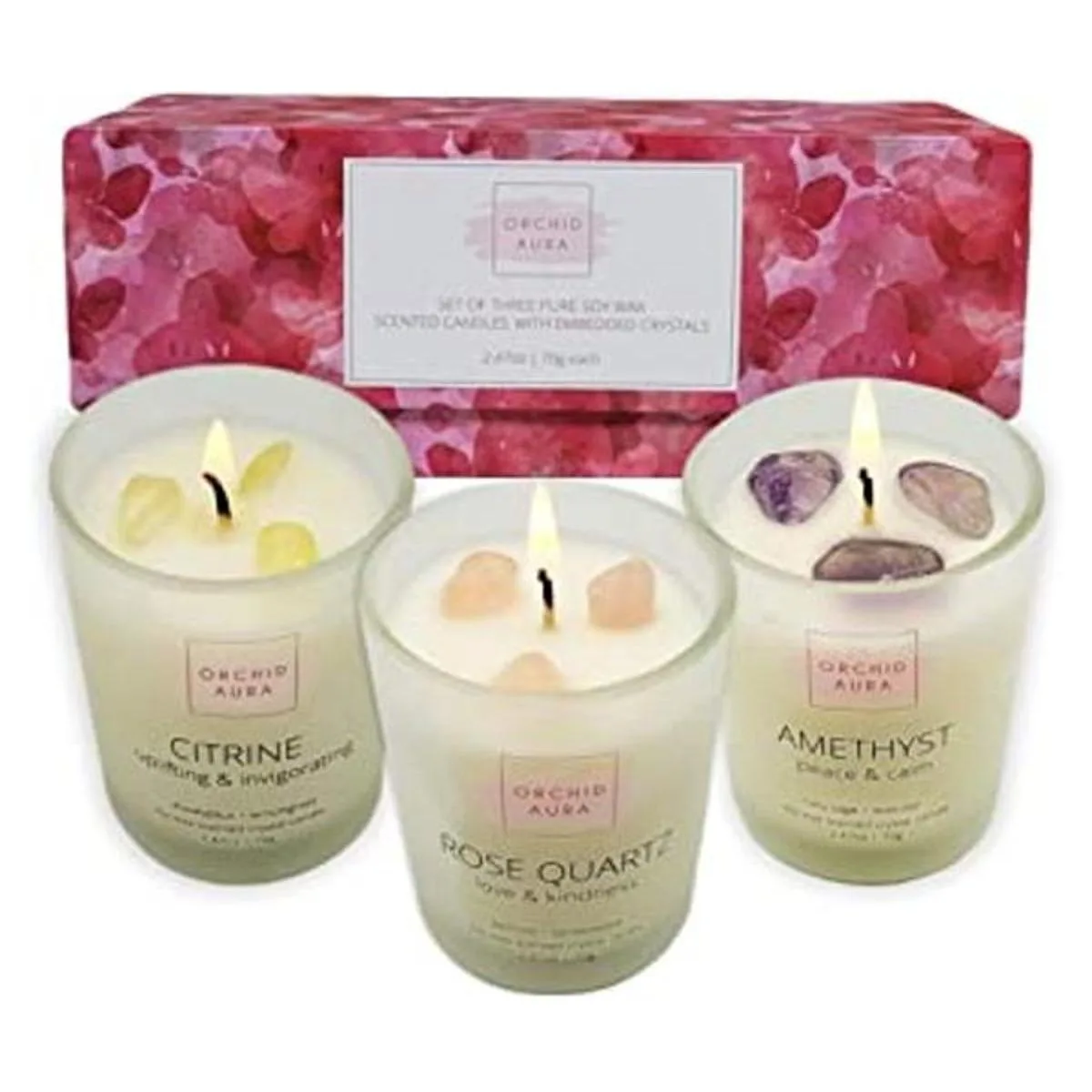 ORCHID AURA Velas de soja con cristales curativos._1