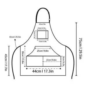 Delantal de mezclilla duradero con 4 bolsillos_4