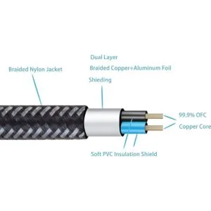Cable de audio macho a macho de 25 pies 0.138 in 4 polos_3