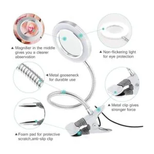 JimKing Lupa lámpara de escritorio de luz de tatuaje luz