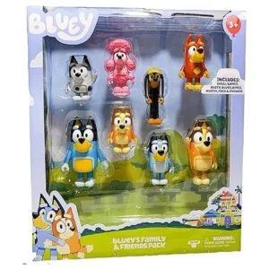 Bluey Paquete de 8 figuras de acción articuladas de 2.5_4