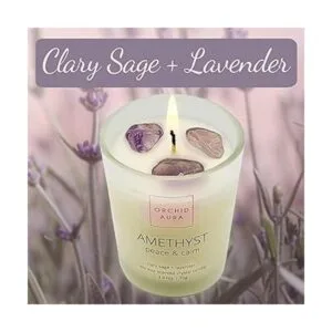 ORCHID AURA Velas de soja con cristales curativos._4