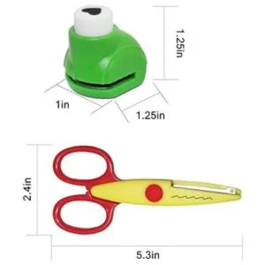 Juego de 12 tijeras creativas y perforadoras findTop para