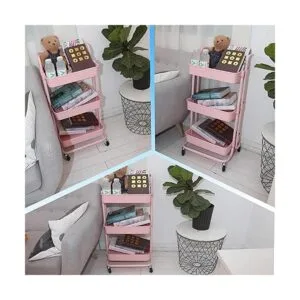 Piowio Carrito rodante de 3 niveles organizador