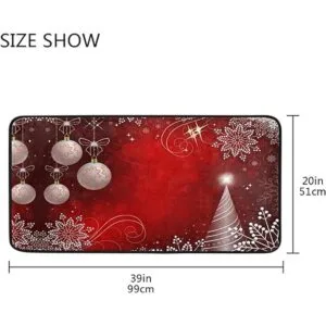 Tapete de Navidad para el piso de la cocina de invierno
