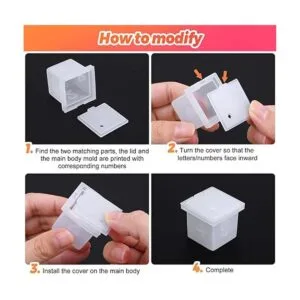 Shynek Juego de moldes para dados de resina 19 estilos