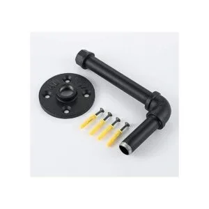 Soporte de papel higiénico de estilo industrial tubo de_3