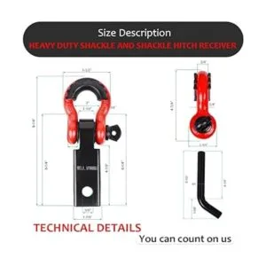 AUTOBOTS Receptor de enganche de remolque de 2 pulgadas_4