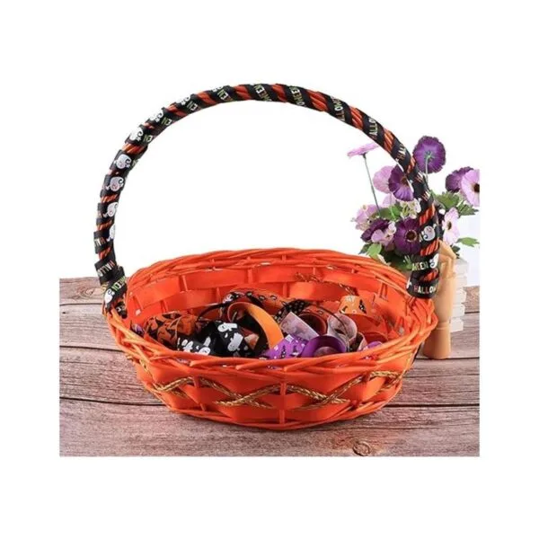 Cinta de grogrén de Halloween de 30 yardas con alambre de