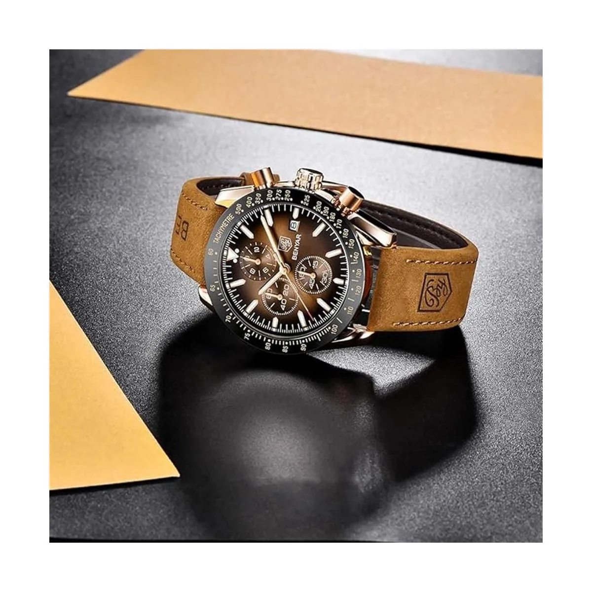 BY BENYAR Reloj de pulsera para hombre Amazon analógico_2